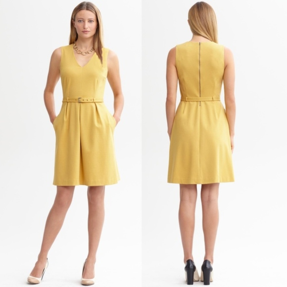 Banana Republic Ponte Dress in Amber Glow